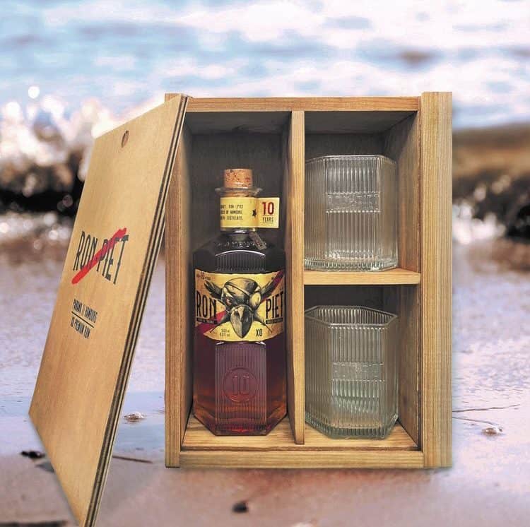 Ron Piet Rum Gift Set in Wooden Box
