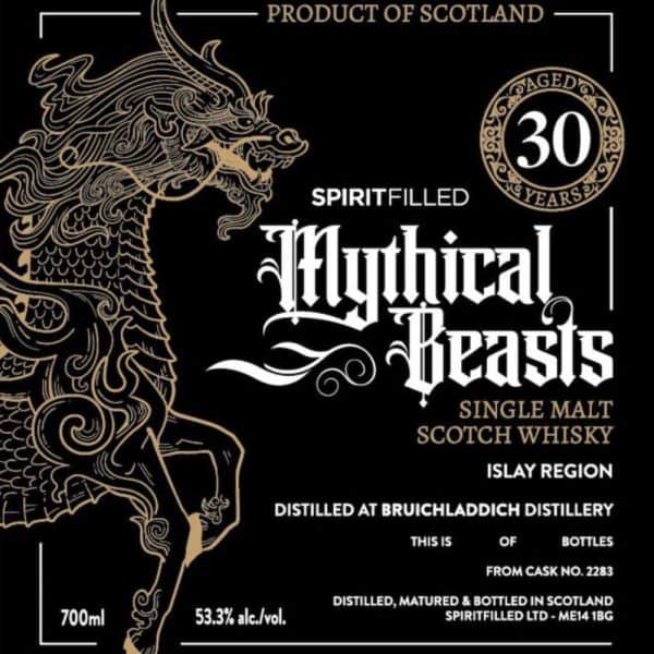 Mythical Beasts Rare Bruichladdich 30 Year old Single Malt Whisky